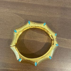 Bracelet by Barrera gold color with with turquoise